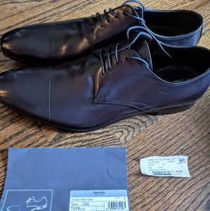 Mens Prada Uomo Mens 10 44 Oxford Dress Shoes